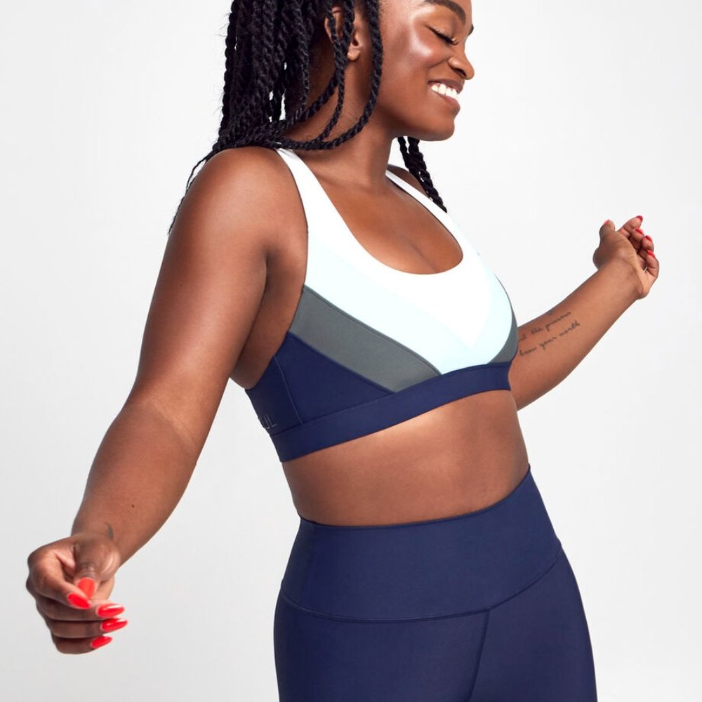 SOUL BY SOULCYCLE Chevron Racerback Bra, sz S